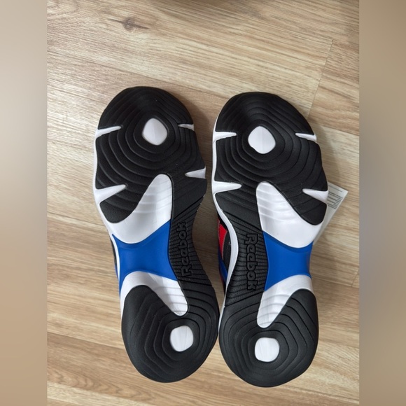 Reebok Turbo Restyle Sneaker Unisex Adults 10 Black/Cobalt/Vector Red Lace Up~ - Picture 10 of 12